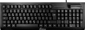 MediaRange kabelgebundene Tastatur mit Chip-Karten Terminal oben, schwarz, USB, DE (MROS115)