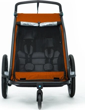 Cube Double CMPT X Actionteam Fahrradanhänger grey'n'orange