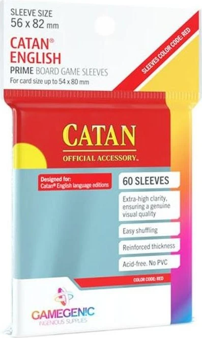 Gamegenic Prime Board Game Sleeves Red transparent, 60 Stück