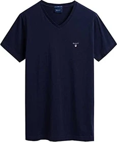 Gant Slim Fit Shield V-Neck T-Shirt kurzarm evening blue (Herren)