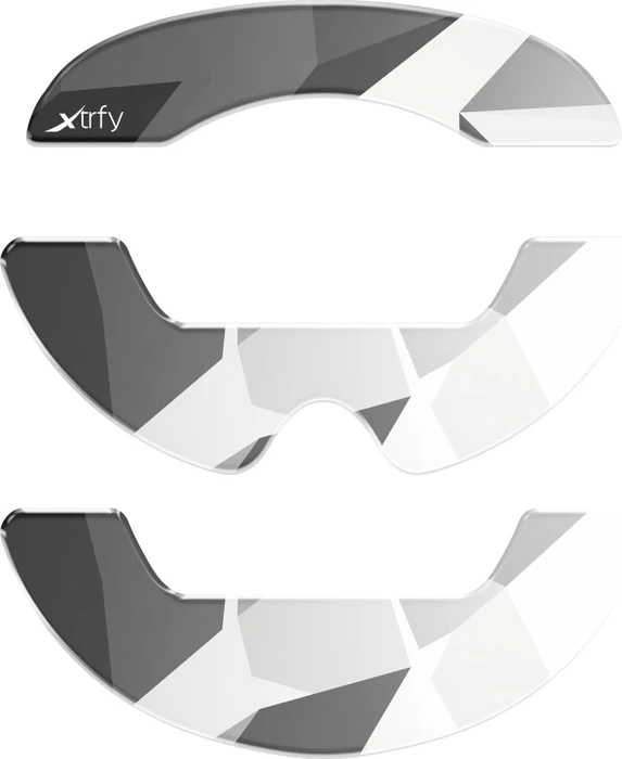 Cherry Xtrfy M42 / M42 Wireless Glass Skates, Mausgleiter, Litus White, grau/weiß