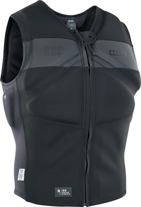 ION Vector Amp Pro Front Zip Prallschutzweste schwarz