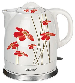 Maestro MR-066 1.5l Wasserkocher red flowers