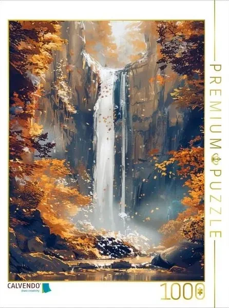Calvendo Ein Motiv aus dem Kalender Titanen der Natur - Majestätische Wasserfälle im Anime - Stil
