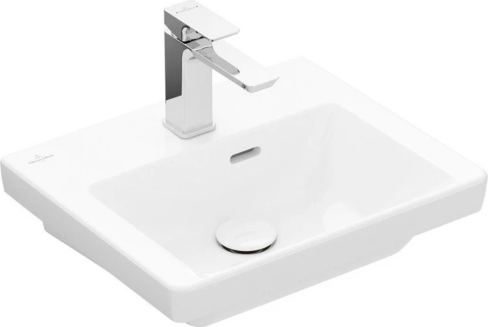 Villeroy & Boch Subway 3.0 Handwaschbecken 45x37x14.5mm, mit Überlauf, weiß alpin ceramicplus