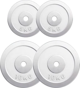 Gorilla Sports Hantelscheiben Chrom Set 30kg