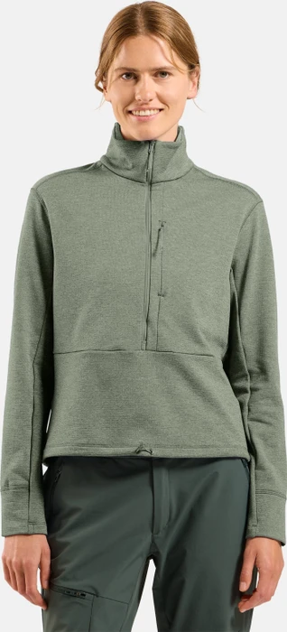 Odlo Essentials Multisport Midlayer Half Zip Funktionsshirt langarm shadow melange (Damen)