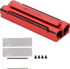 M.2 2280 Alu, doppelseitige Kühler mit Luftkanälen für SSDs, Schraubmontage, rot (verschiedene Markenbezeichnungen)