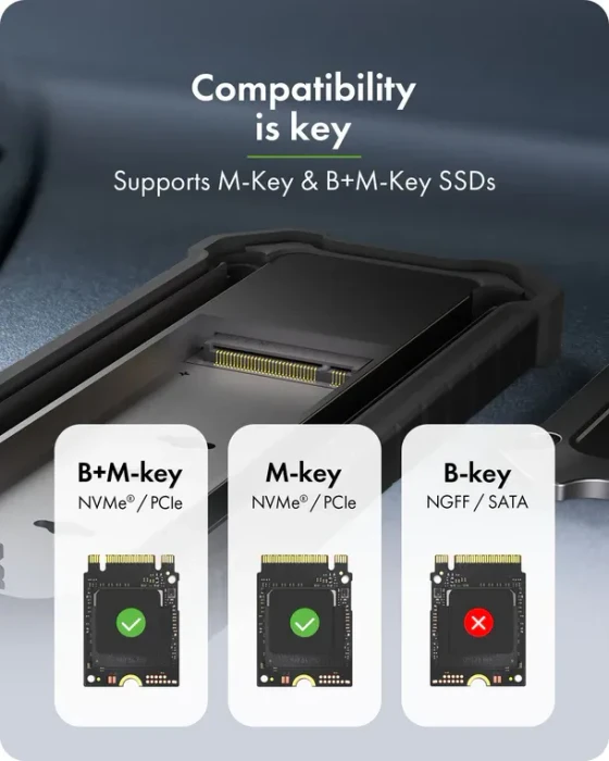RaidSonic Icy Box IB-1827MCP-C31, M.2 NVMe/SATA SSD Enclosure, USB-C 3.1