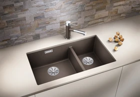 Blanco Subline 430/270-U InFino Unterbau Becken links felsgrau