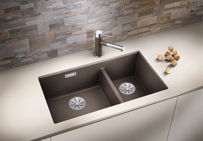 Blanco Subline 430/270-U InFino Unterbau Becken links felsgrau