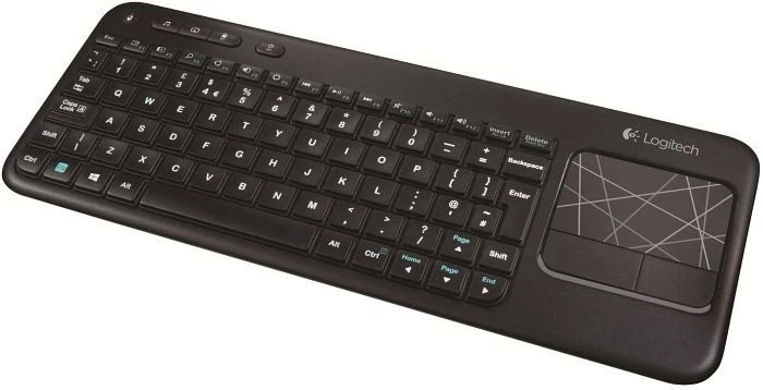 Logitech K400 Wireless Touch Keyboard schwarz, USB, DE