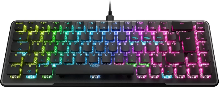 Roccat Vulcan II Mini, LEDs RGB, schwarz, TITAN II OPTICAL RED, USB, FR