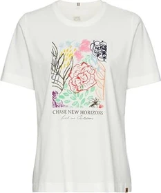 Camel Active Print T-Shirt kurzarm weiß (Damen)