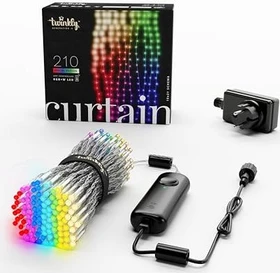 Twinkly Curtain Lights String Multicolor + White Lichtervorhang LED 210x warmweiß RGB
