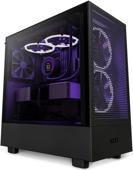NZXT H5 Flow, schwarz, Glasfenster