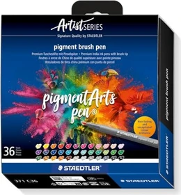 Staedtler pigment brush pen 371 sortiert, 36er-Set