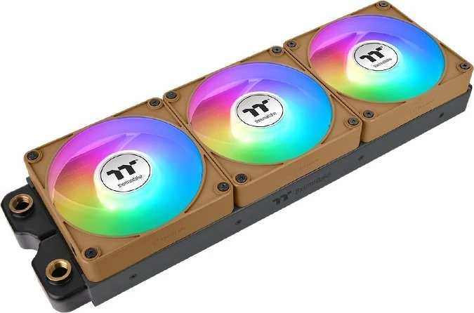 Thermaltake CT140 EX ARGB Sync Gravel Sand, braun/weiß, 140mm, 3er-Pack