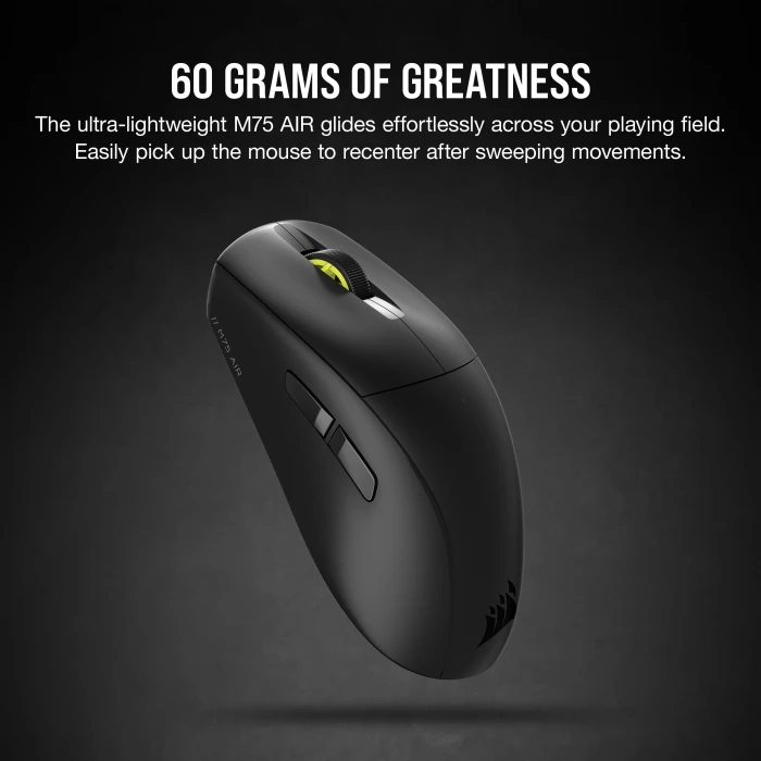 Corsair M75 AIR Ultra-Lightweight Wireless Gaming Mouse, schwarz, USB/Bluetooth