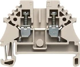 Weidmüller WDU 2.5N ZQV Durchgangs-Reihenklemme, Schraubanschluss, dunkelbeige, 2.5 mm², 24 A, 500 V, Anzahl Anschlüsse: 2