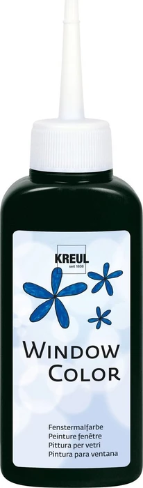 Kreul Window Color Glasmalfarbe, schwarz, 80ml
