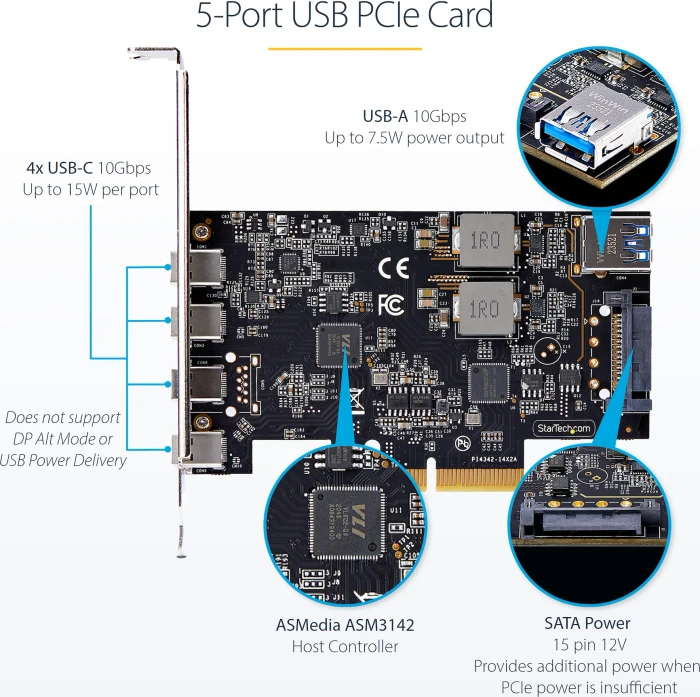 StarTech 4x USB-C 3.1, PCIe 3.0 x4