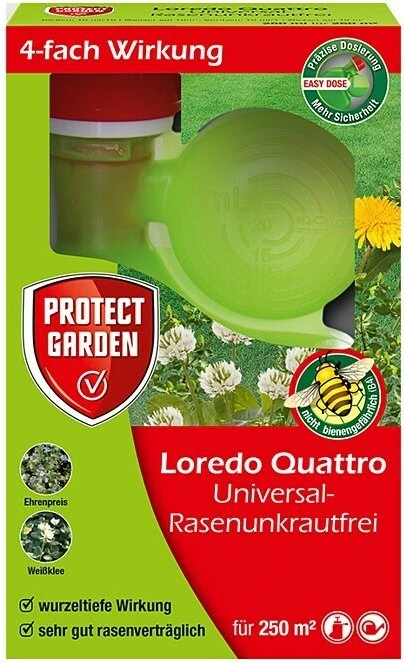 SBM Protect Garden Loredo Quattro Universal-Rasenunkrautfrei, 250ml