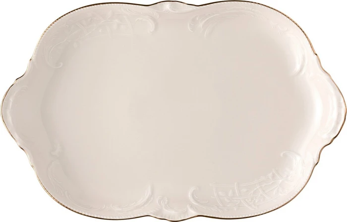 Rosenthal Sanssouci Elfenbein Gold Platte 33.5x21.5cm