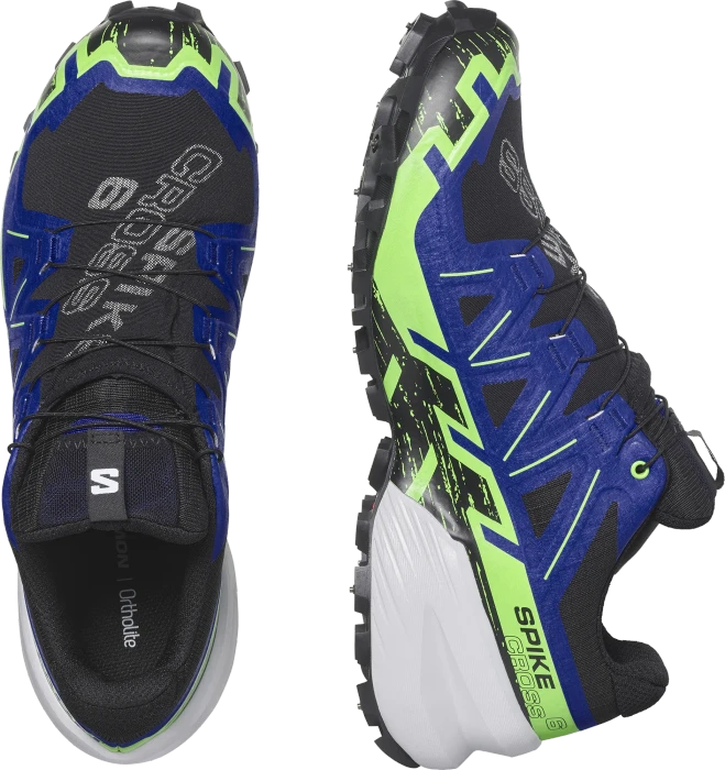 Salomon Spikecross 6 GTX black/surf the web/green gecko