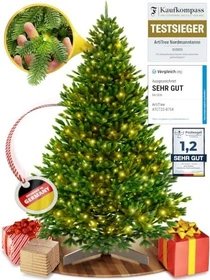 ArtiTree Künstlicher Weihnachtsbaum Fichte 100% Spritzguss, 120cm, inkl. LED-Beleuchtung
