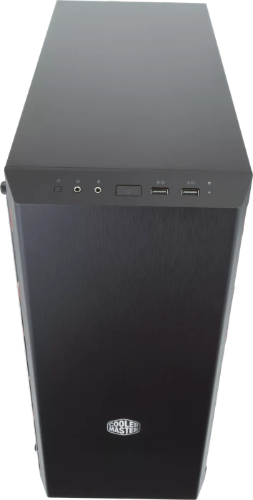 Cooler Master MasterBox MB600L, schwarz/rot, Acrylfenster