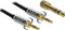DeLOCK 3.5mm Klinke 3-Pin [Stecker] auf 3.5mm 3-Pin Klinke [Stecker], mit 2x Schraubadapter auf 6.35mm, schwarz 0.5m Vorschaubild