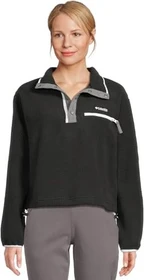 Columbia Helvetia II Cropped Sherpa Half Snap Fleece Pullover schwarz (Damen)
