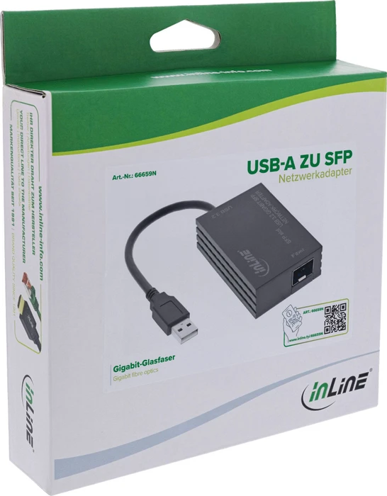 InLine Gigabit LAN-Adapter, SFP, USB-A 3.0 [Stecker]