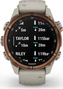 Garmin Descent Mk3i 43mm mit Silikonarmband bronze/french grey