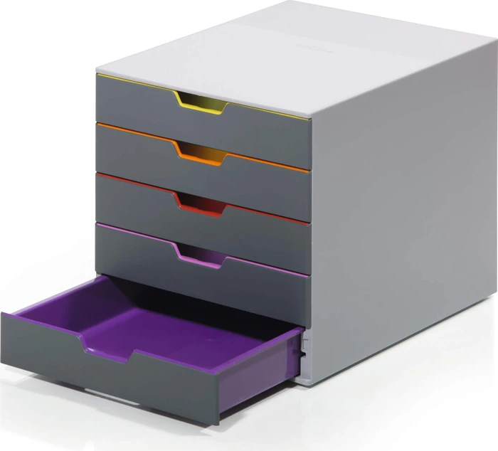 Durable Varicolor 5 Schubladenbox, 5 Schubladen, grau