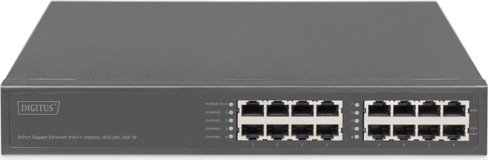 Digitus Rackmount Gigabit PoE-Injektor, 16x RJ-45, 250W PoE++
