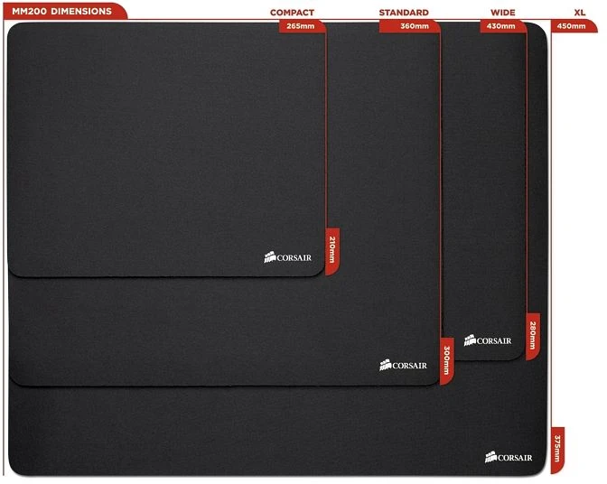 Corsair MM200 Gaming Mouse Mat - Wide Edition