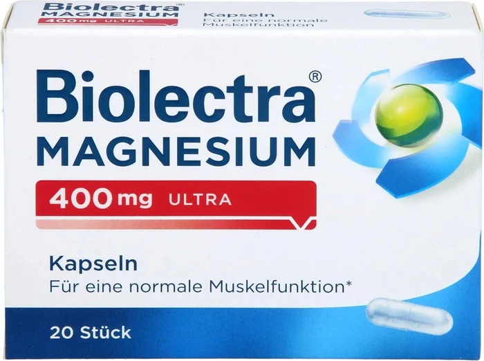 Biolectra Magnesium 400mg ultra Kapseln, 20 Stück