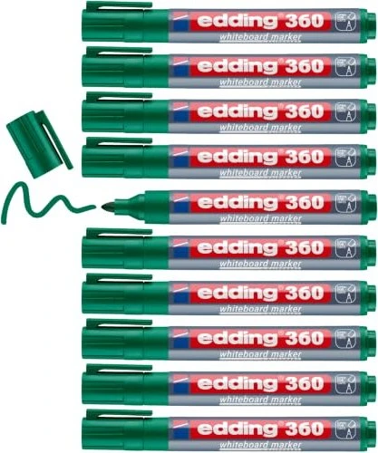 edding 360 Whiteboardmarker grün, 10er-Pack