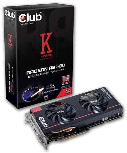 Club 3D Radeon R9 280 royalKing, 3GB GDDR5, DVI, HDMI, 2x mDP