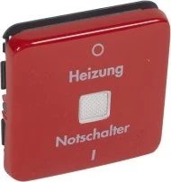 Legrand Creo Wippe Kontroll mit Aufdruck 0/1 und Heizung Notschalter
