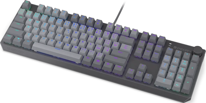 Endorfy Thock V2, PBT, grau, LEDs RGB, hot-swap, Endorfy RED, USB, CZ/SK