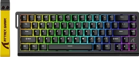 Attack Shark X68 HE Rapid Trigger Keyboard, schwarz, LEDs RGB, Outemu White Jade Magnetic, USB, US