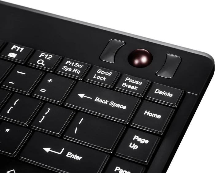 Perixx Periboard-505H PLUS Wired Trackball Keyboard, USB, US