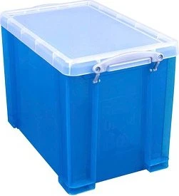Aufbewahrungsbox, 19l, blau/transparent