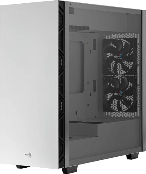 AeroCool Flo, weiß, Glasfenster