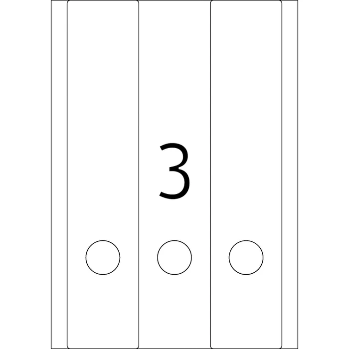 Herma Ordneretiketten, 61x297mm, rot, 20 Blatt (60 Etiketten)