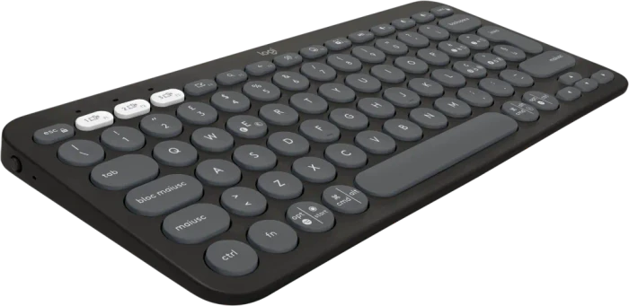 Logitech K380s Pebble Keys 2, schwarz/grau, Logi Bolt, USB/Bluetooth, IT