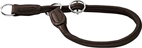Hunter Round & Soft Elk Dressurhalsung, Hundehalsband, Leder, weich, rund, fellschonend, 55 (L), schwarz